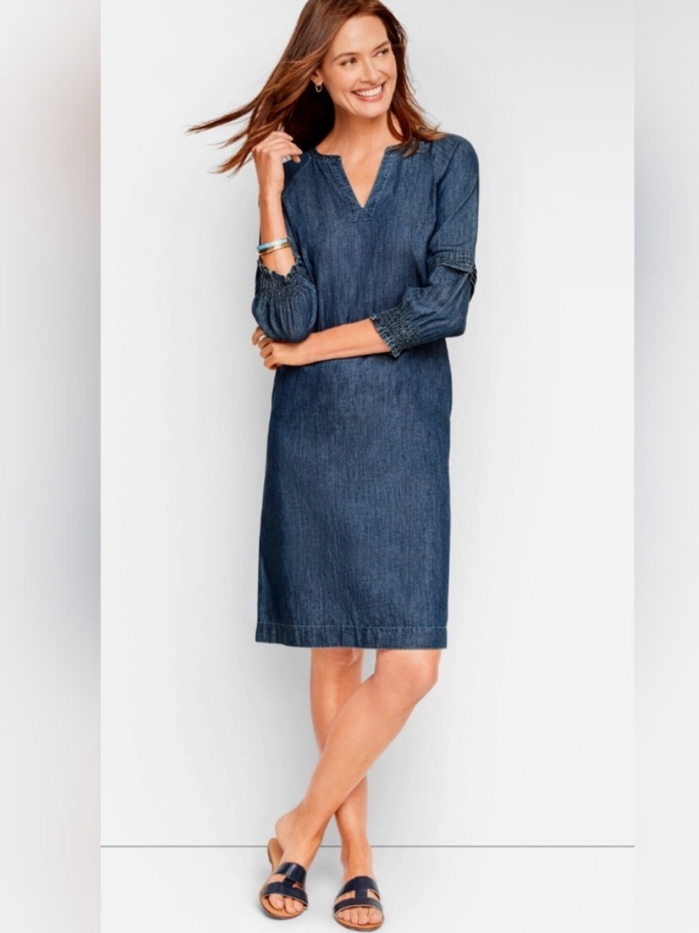NEW Talbots Denim Shift Dress